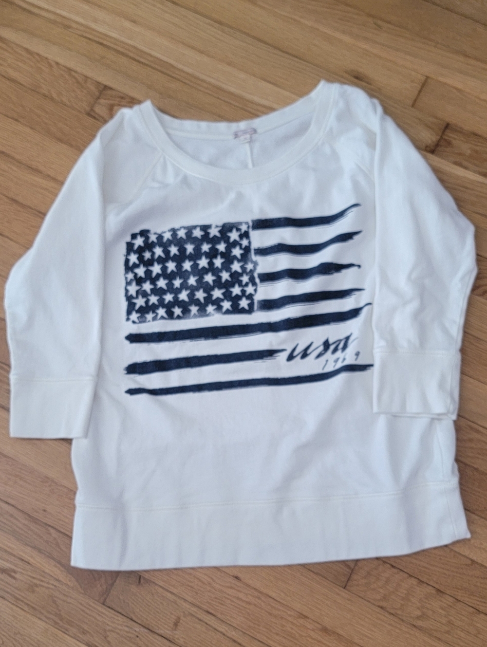 GAP USA flag 3/4-sleeve sweatshirt